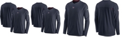 Nike Men's Navy Houston Texans Sideline Coaches Performance Long Sleeve V-Neck T-shirt